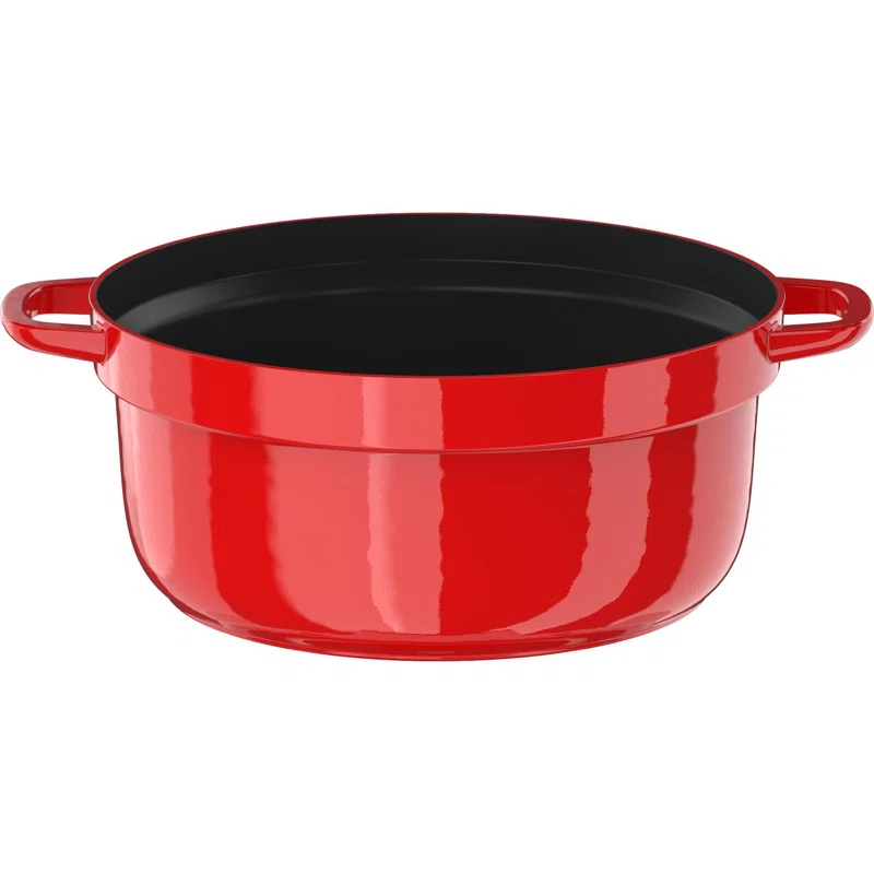INSTANT 140-0038-01 6 qt. Red Enameled Cast Iron Precision Electric Dutch Oven Multi-Cooker with Lid