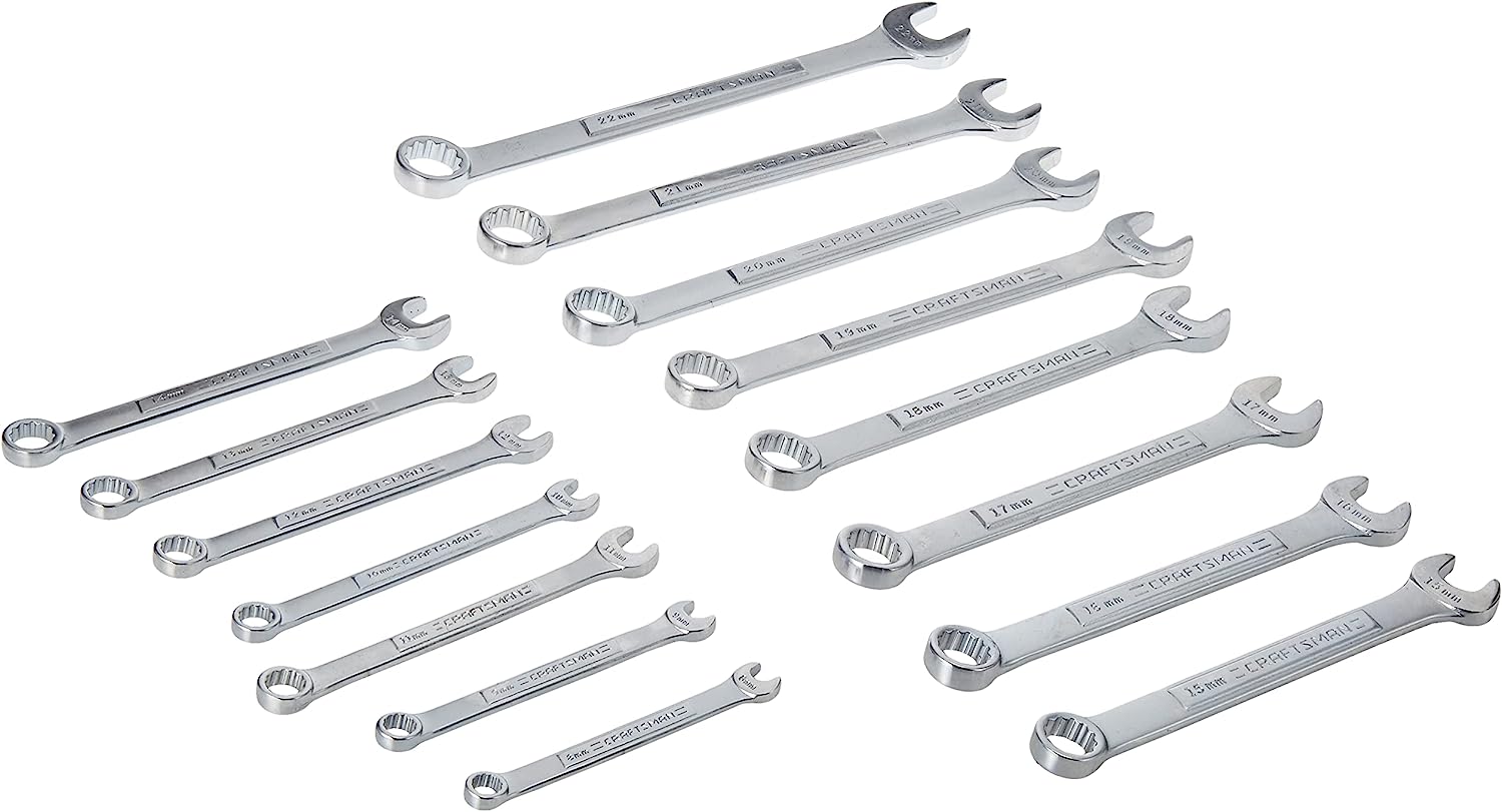 CRAFTSMAN Wrench Set. Metric. 15-Piece (CMMT12066)