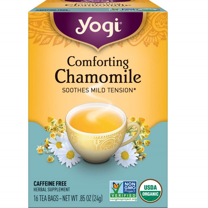 Yogi Tea Comforting Chamomile. 4 Pack. Soothes Mild Tension. 64 Tea Bags