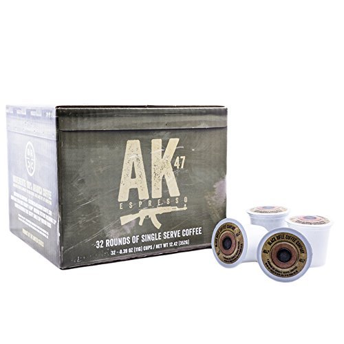 Black Rifle Coffee AK Espresso (Medium Roast Coffee Pods. 32 Count) Single Serve Coffee Pods. Colombian and Brazilian Grounds