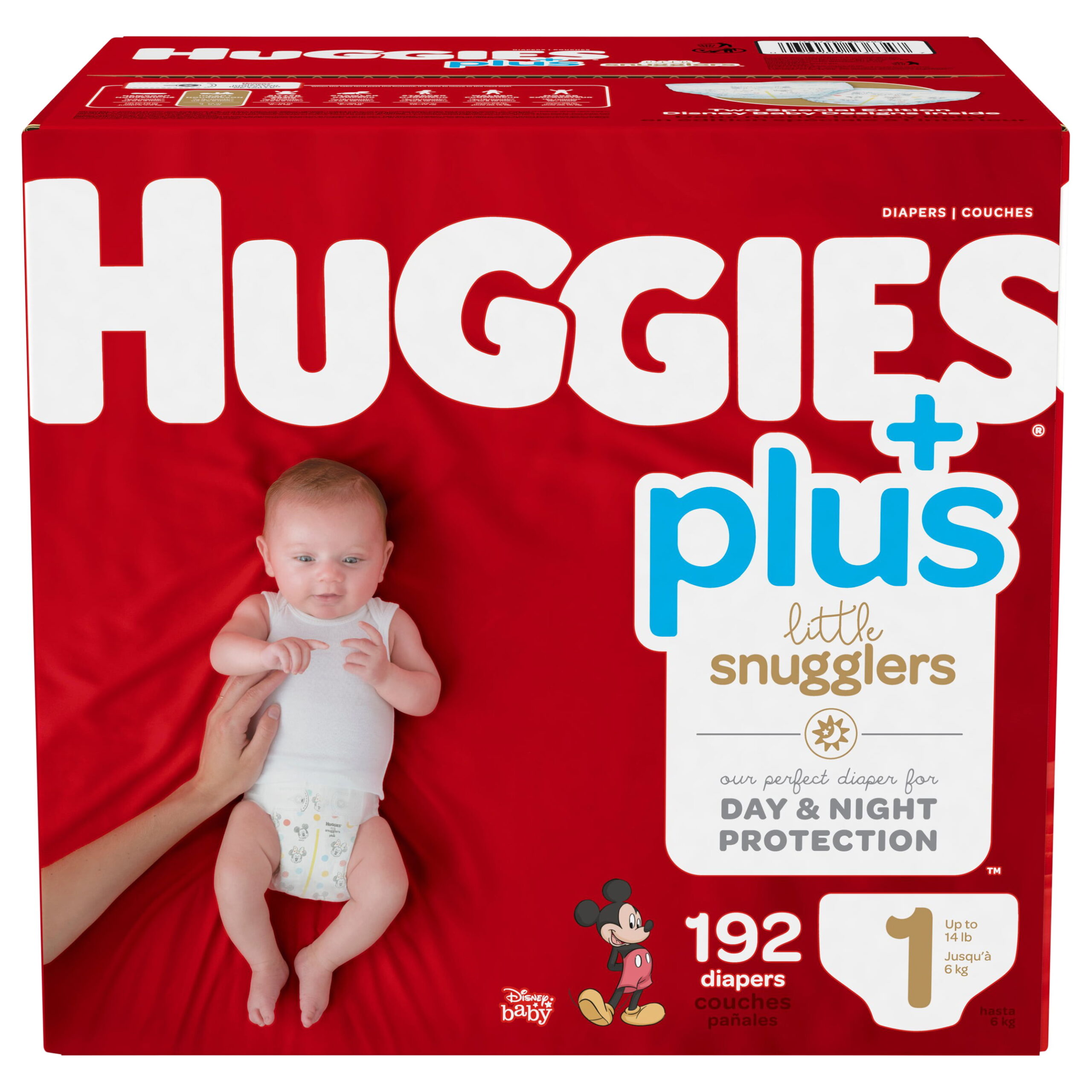 Huggies Little Snugglers Plus Diapers Size 1; 192-count