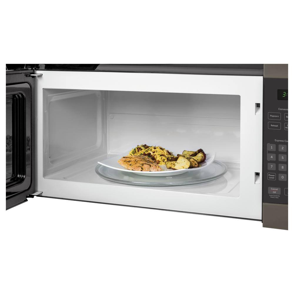 GE 1.6 cu. ft. Over the Range Microwave in Slate. Fingerprint Resistant