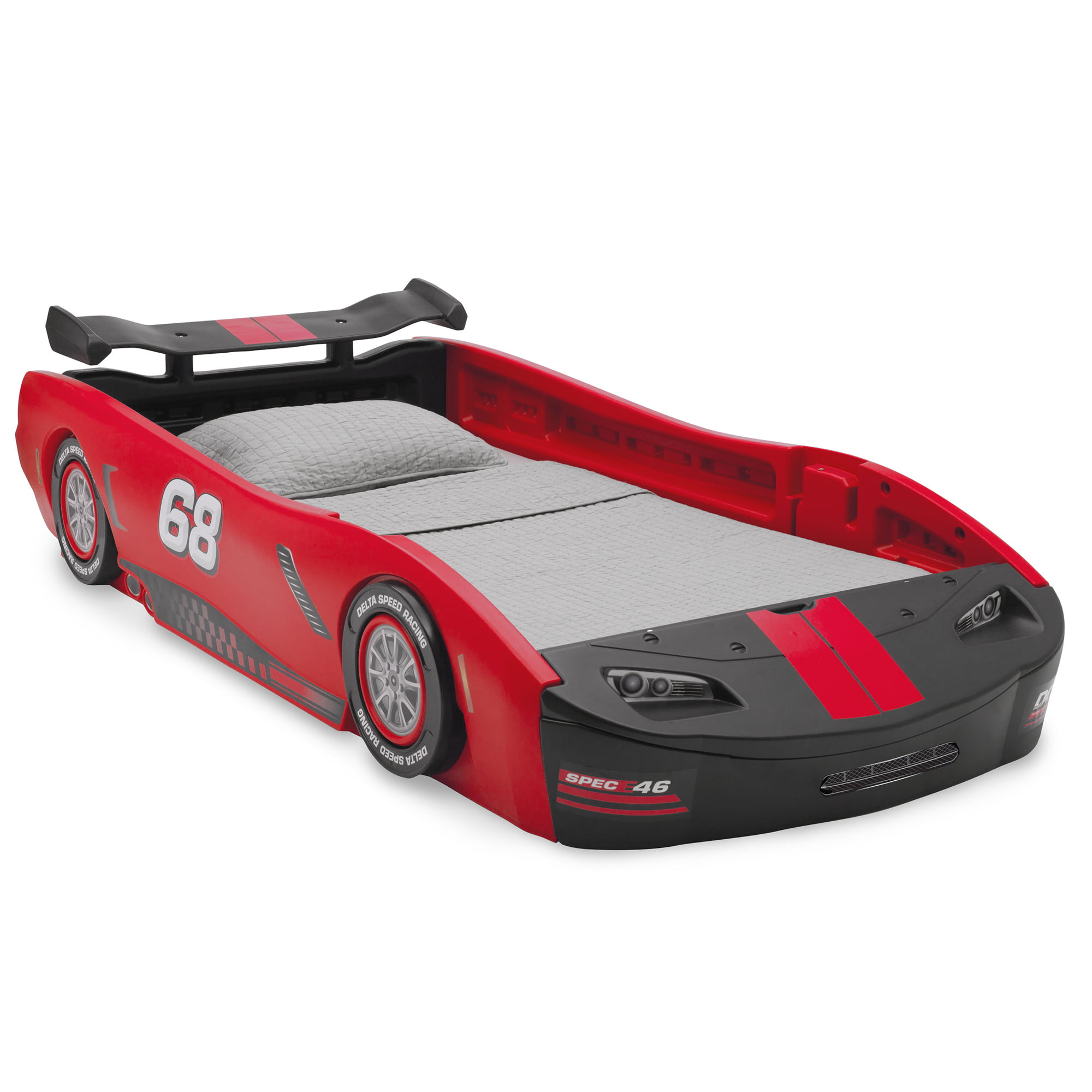 Delta Children Turbo Race Car Twin Bed. Red