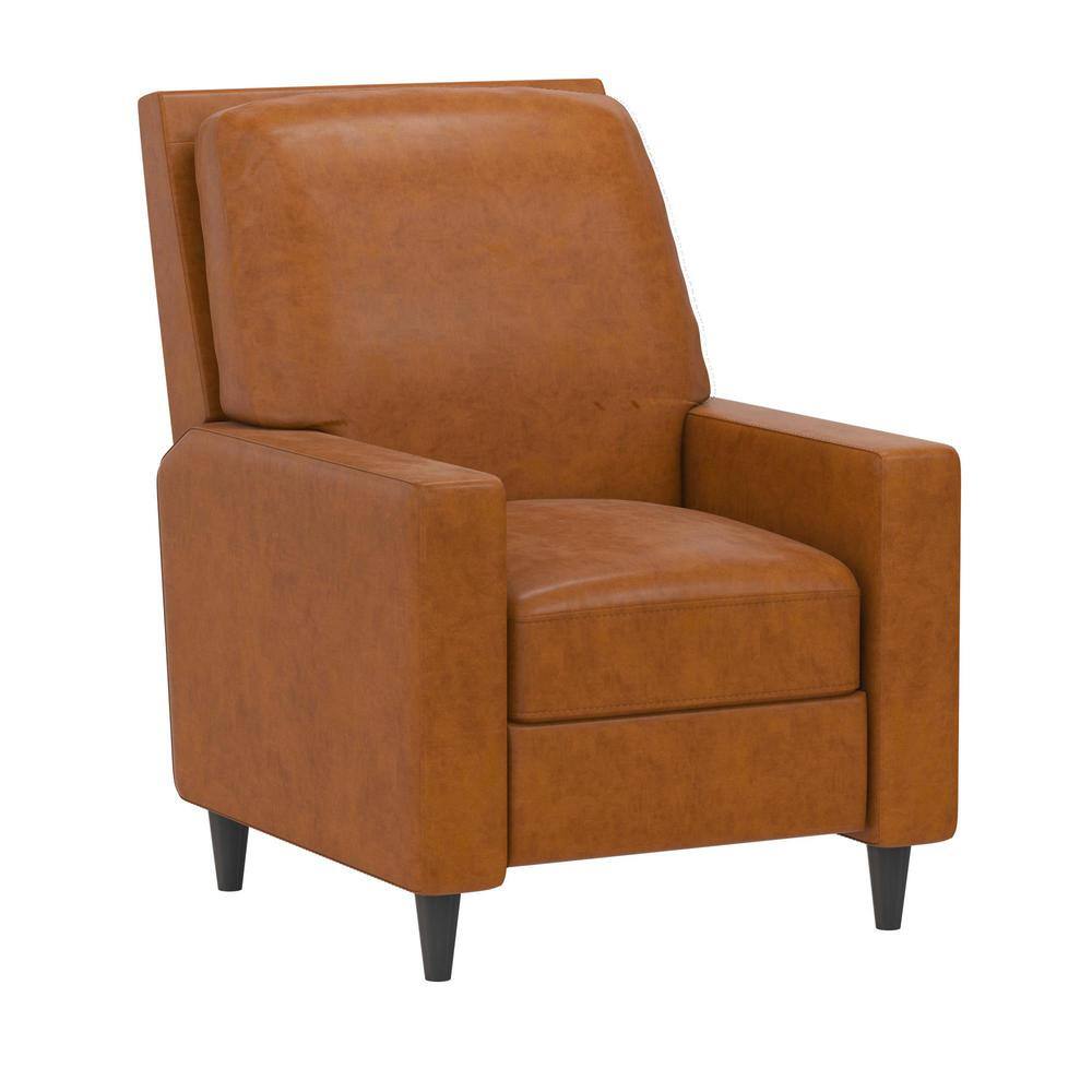 Novogratz Lana Camel Faux Leather Pushback Recliner
