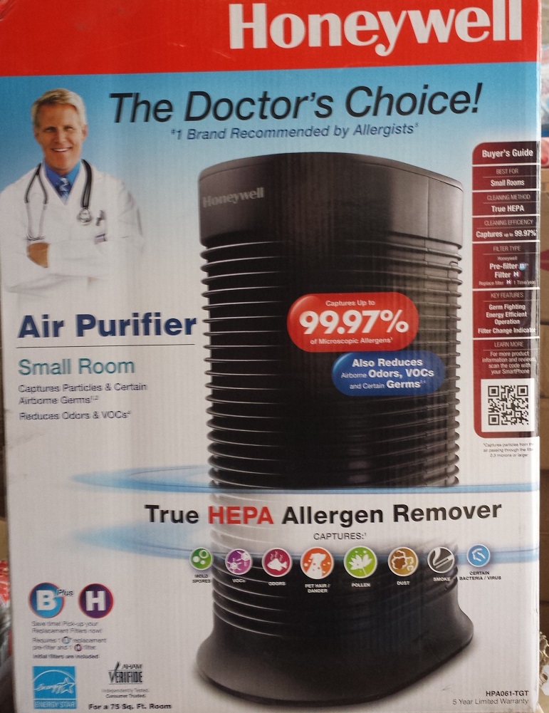 Honeywell Air Purifier for Small Room. Black