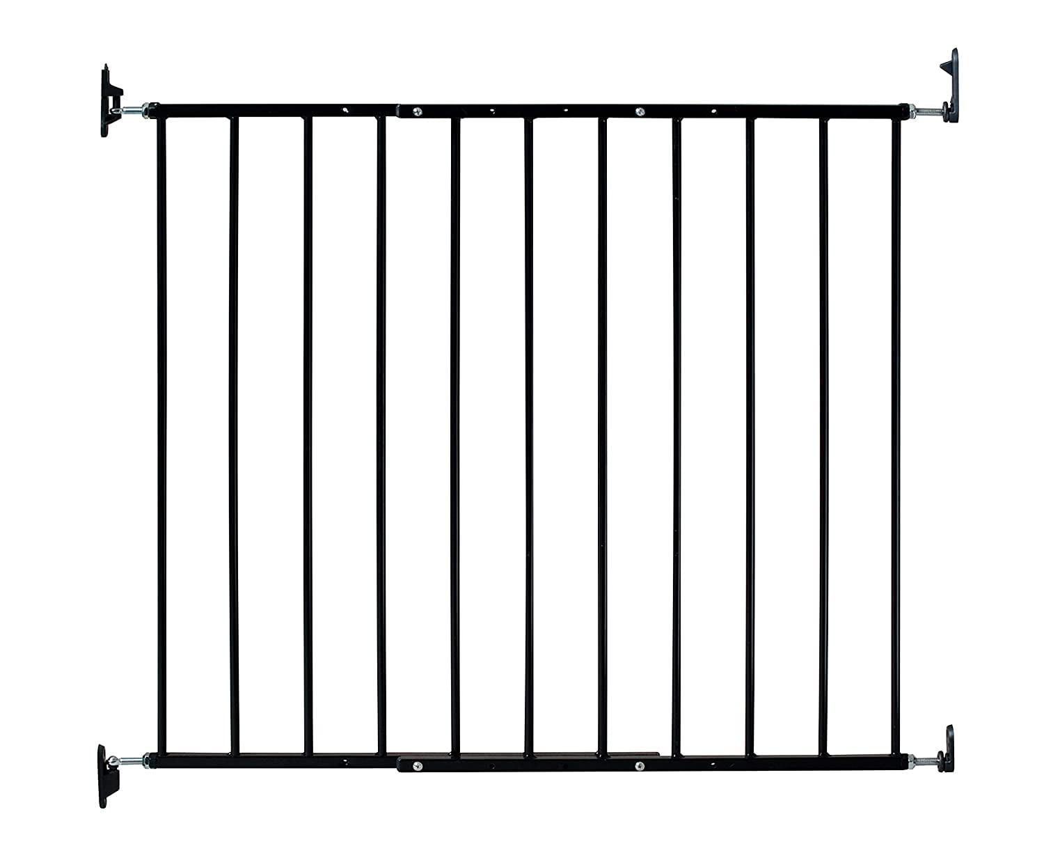 KidCo G2001 Safeway Top of Stairs Quick Release Baby Gate for Blocking Stairs or Hallways and Dividing Rooms. 42.5 x 30.5 Inches. Steel. Black