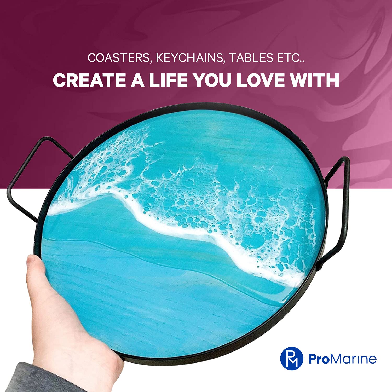 Pro Marine Clear Table Top Epoxy Resin (16-Ounce Kit)