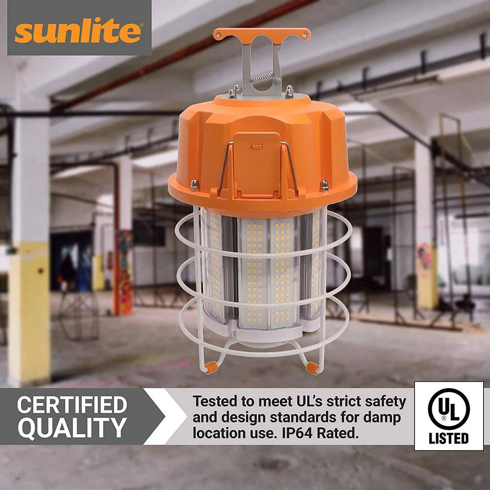 Sunlite HD02719-1 12.500 Lumens Portable LED 100-Watt Temporary Job Site Hanging LED Work Light with 360° Light and 10 ft. Power Cord