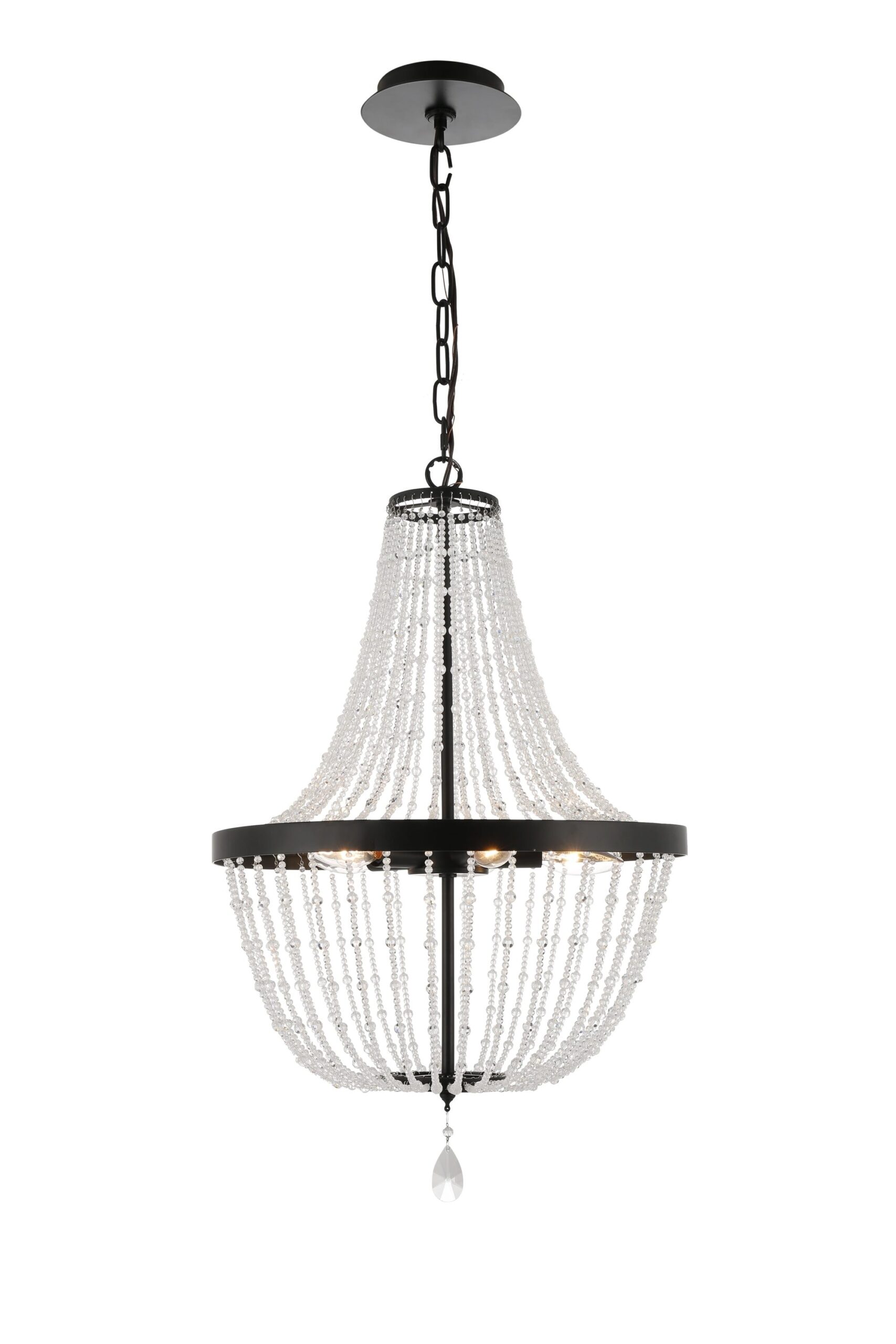 allen + roth Emilia 5-Light Black Modern/Contemporary Chandelier