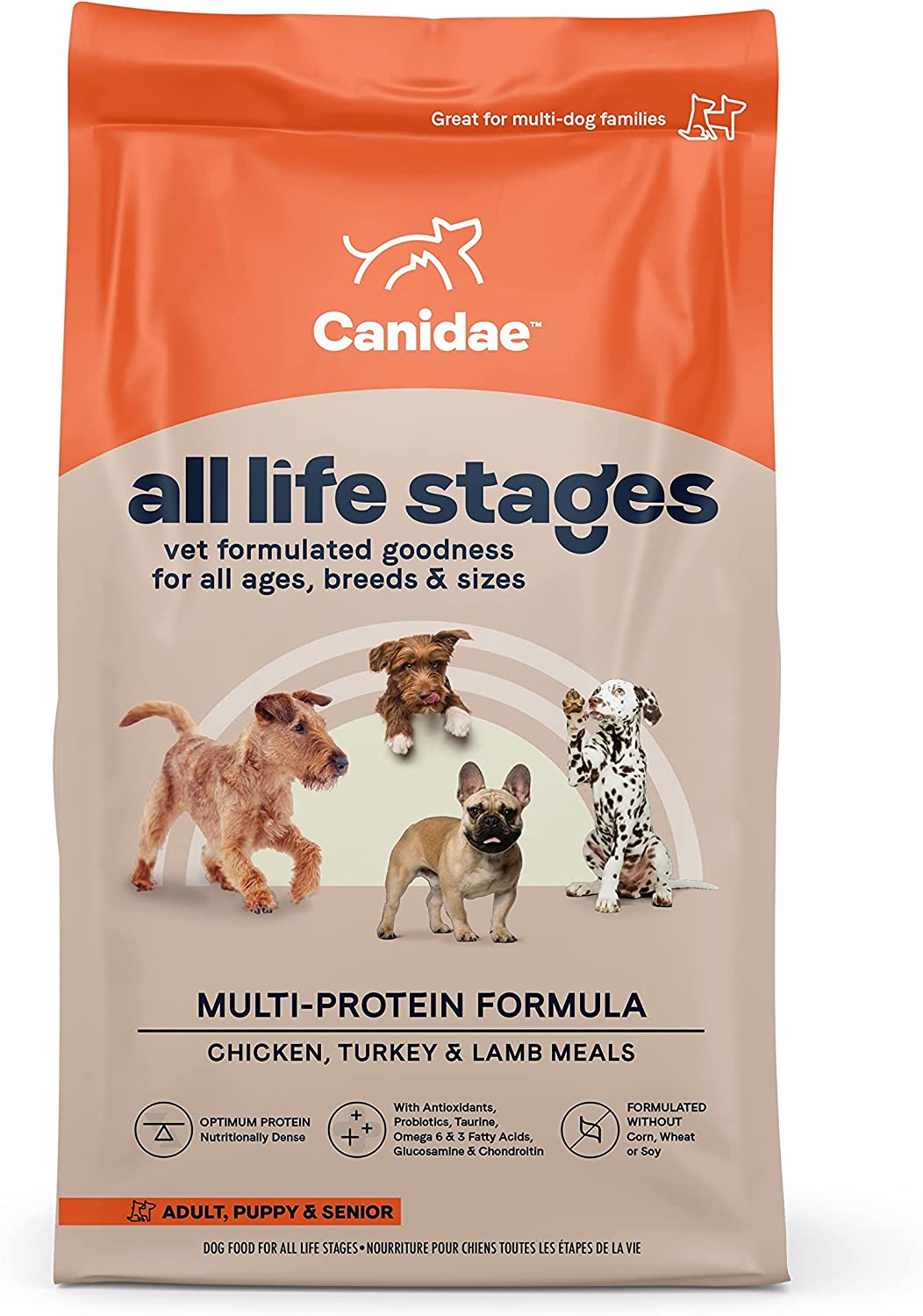 CANIDAE All Life Stages Chicken Turkey & Lamb Formula Dry Dog Food 44 Pound (Pack of 1)