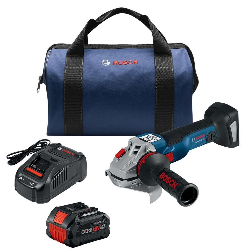 Bosch PROFACTOR 5-in Core18V Sliding Switch Brushless Cordless Angle Grinder(Charger Included and 1-Battery)