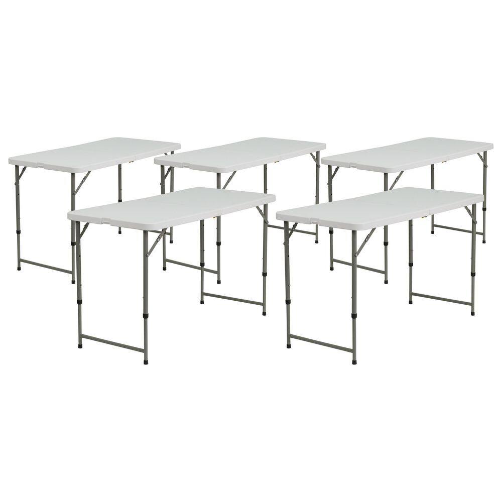 Carnegy Avenue CGA-DAD-515370-GR-HD Granite White Folding Table