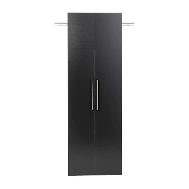 Prepac HangUps 24 in. W x 72 in. H x 12 in. D Large Storage Cabinet in Black (1-Piece )
