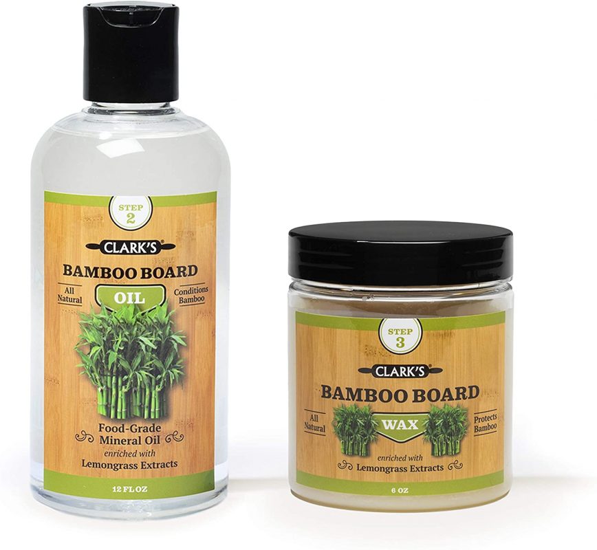CLARK-S Bamboo Board Oil & Wax (2 Bottle Set)