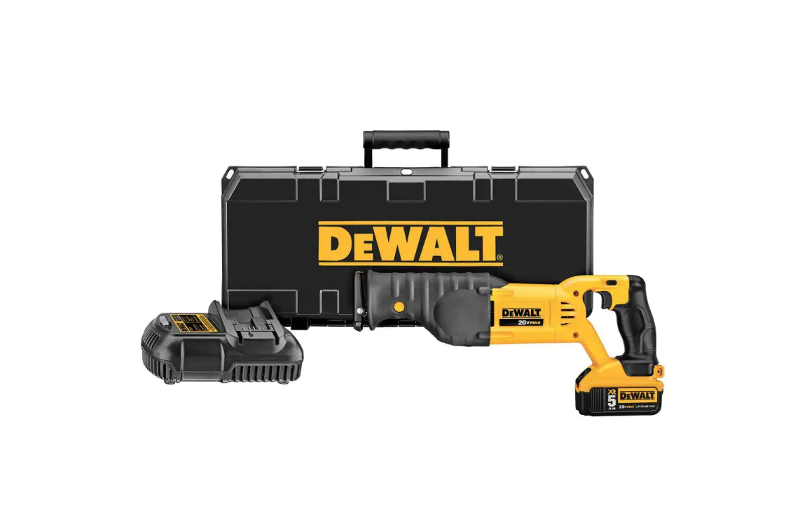 DEWALT DCS380P1 20-Volt MAX Cordless Reciprocating Saw with (1) 20-Volt Battery 5.0Ah & Charger