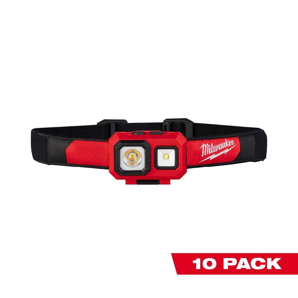 Milwaukee 2104-X10 450 Lumens LED Spot/Flood Headlamp (10-Pack)