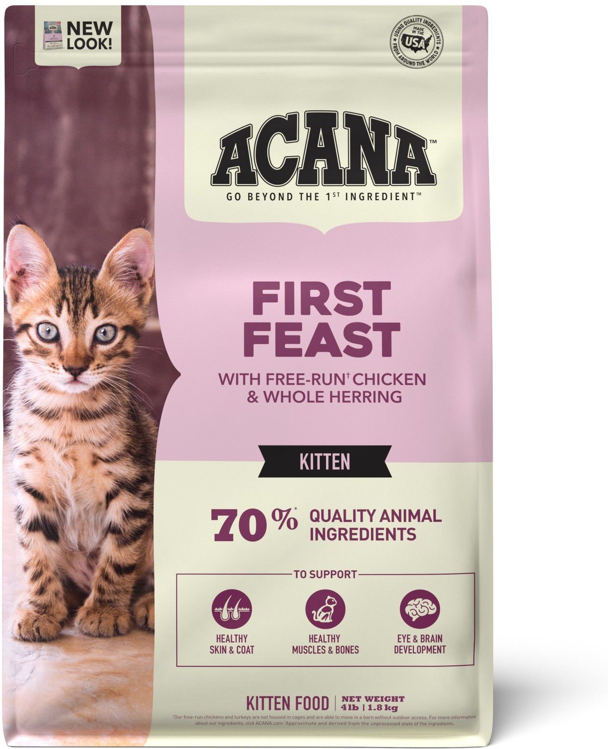 ACANA First Feast High-Protein Kitten Dry Cat Food. 4-lb bag