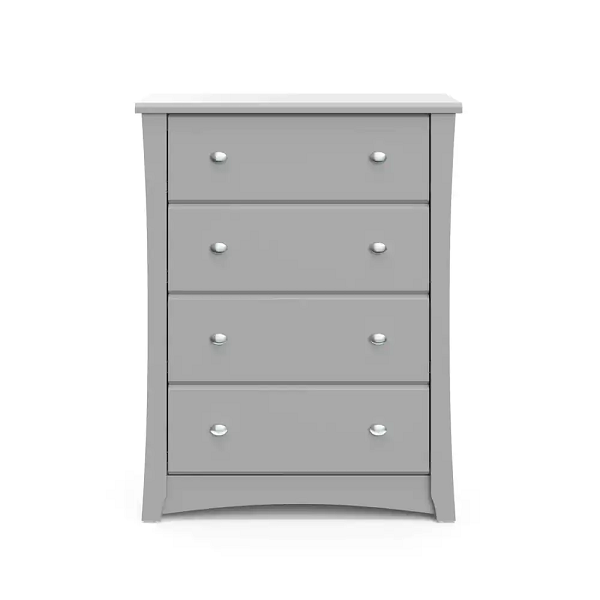 4-Drawer Crescent Pebble Gray Dresser