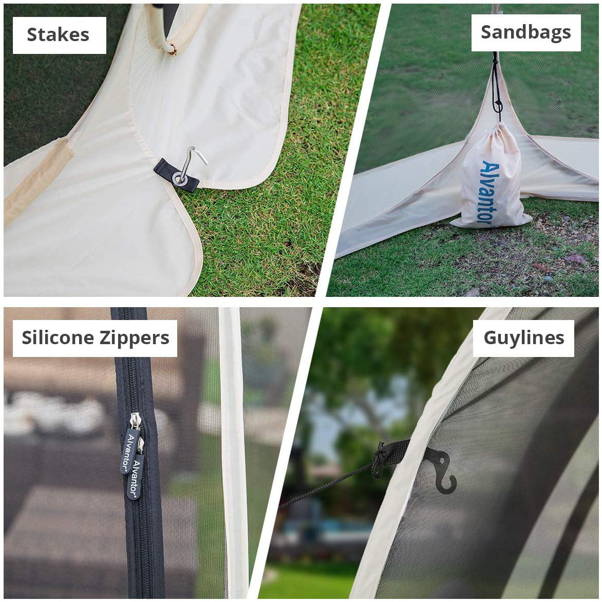 Screen House Tent Instant Outdoor Canopy Pop Up Gazebo 12×12 Gray