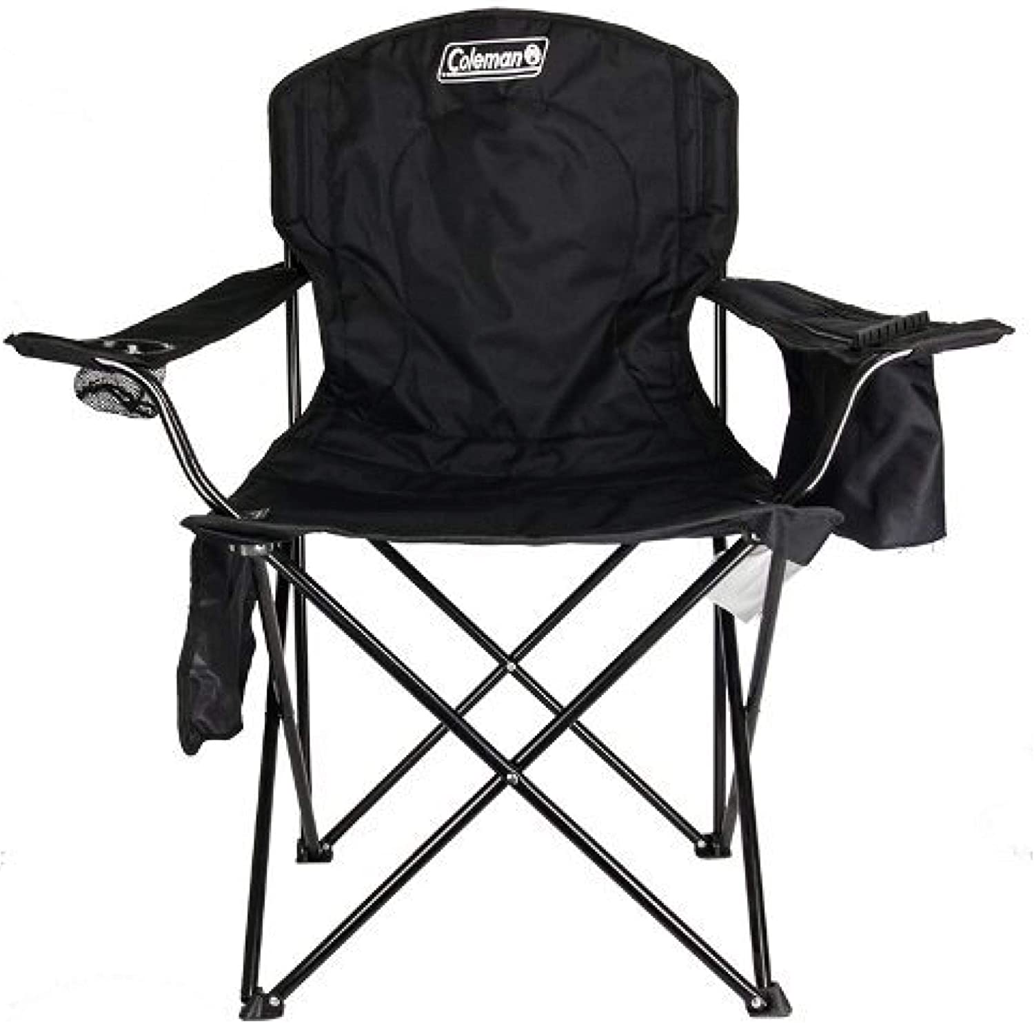 Coleman Camping Chair with Built-in 4 Can Cooler. Black
