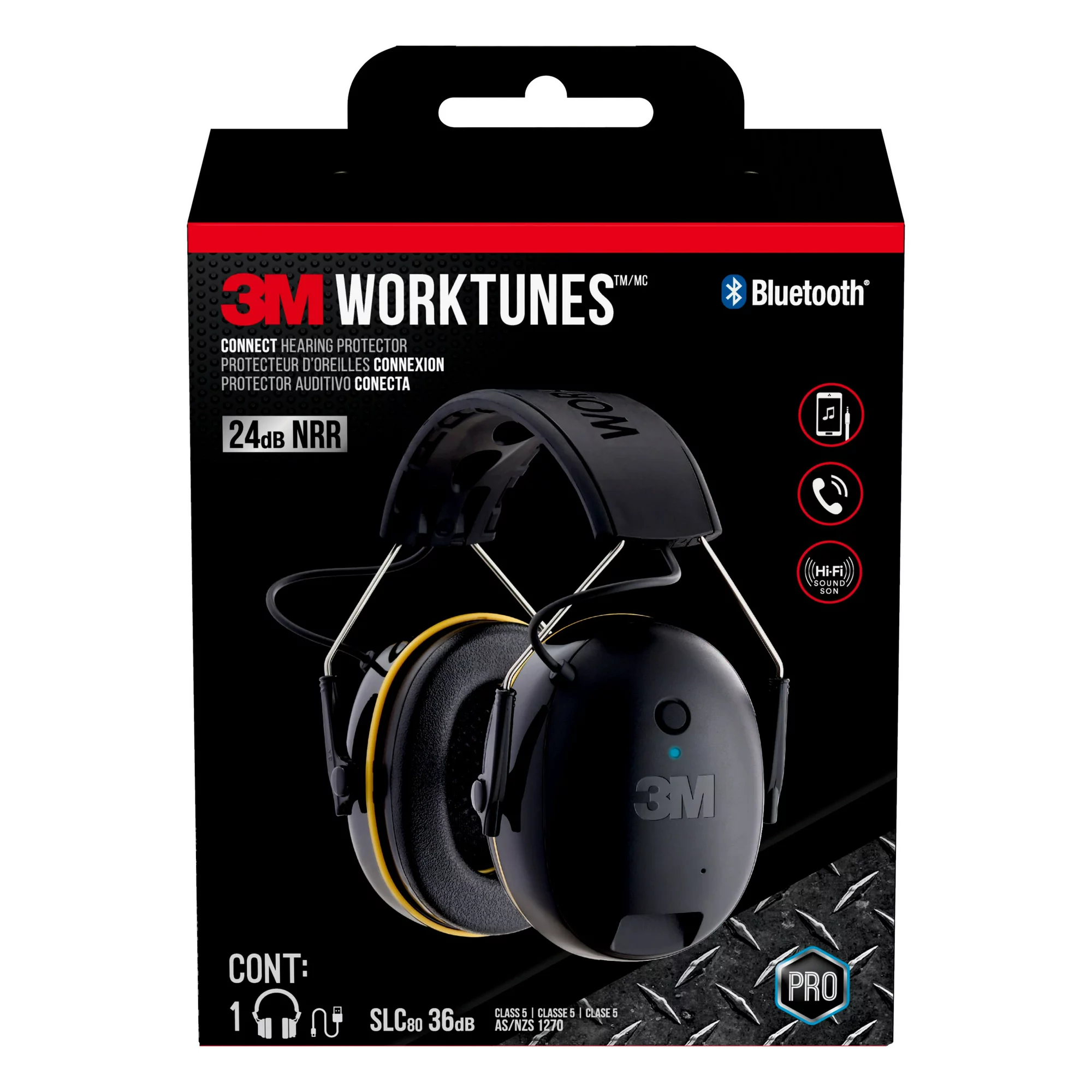 3M 90543H1-DC-PS WorkTunes Connect Hearing Protector. Bluetooth Technology