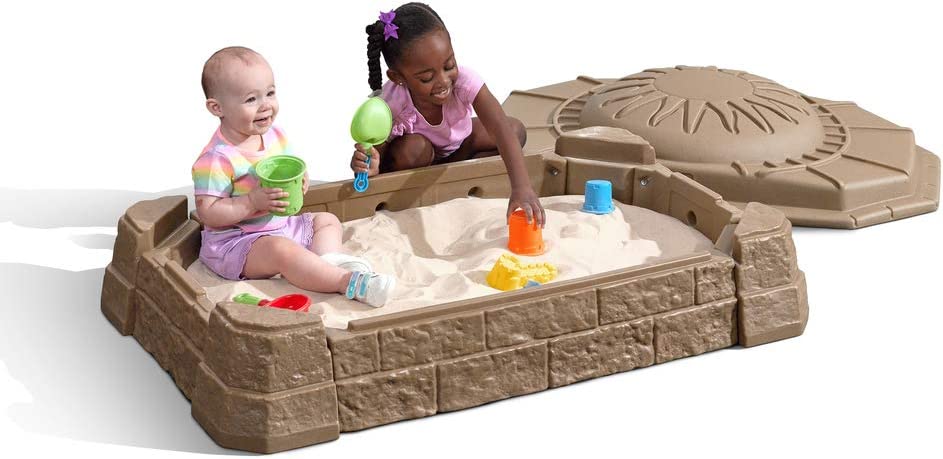 Step2 Naturally Playful Sandbox II with Bonus Sand Tools. Tan