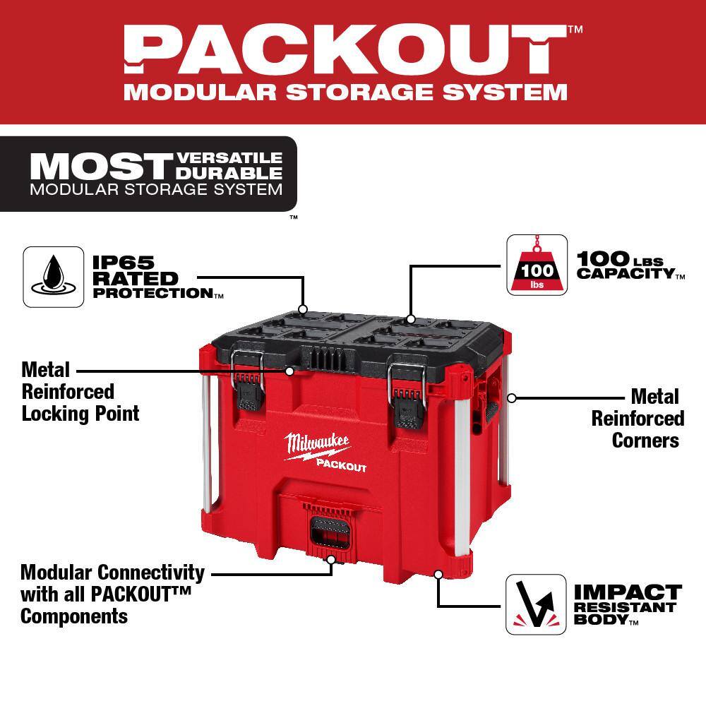 Milwaukee 48-22-8429 PACKOUT 22 in. Modular XL Tool Box
