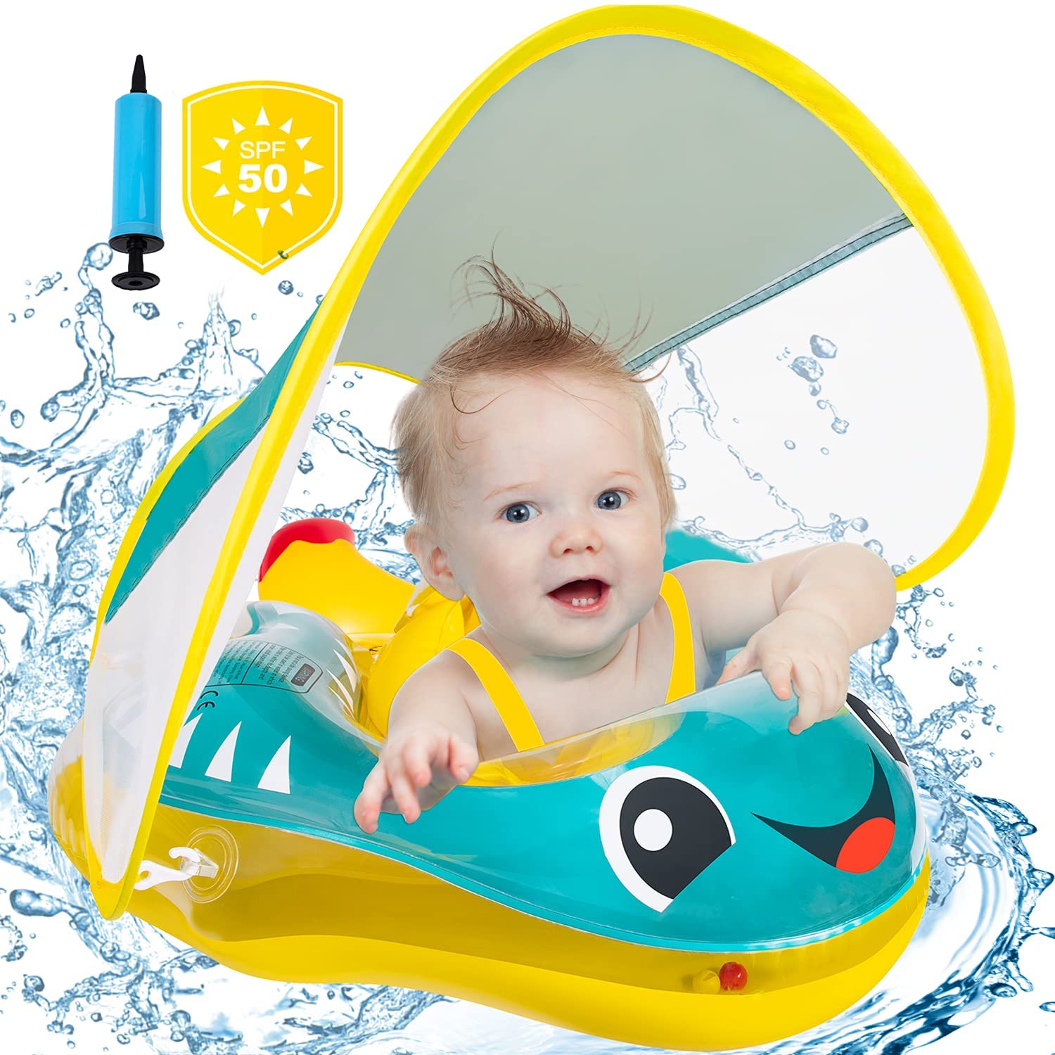 Baby Pool Float Inflatable Baby Float for Age of 10-24 Months Babies. Large