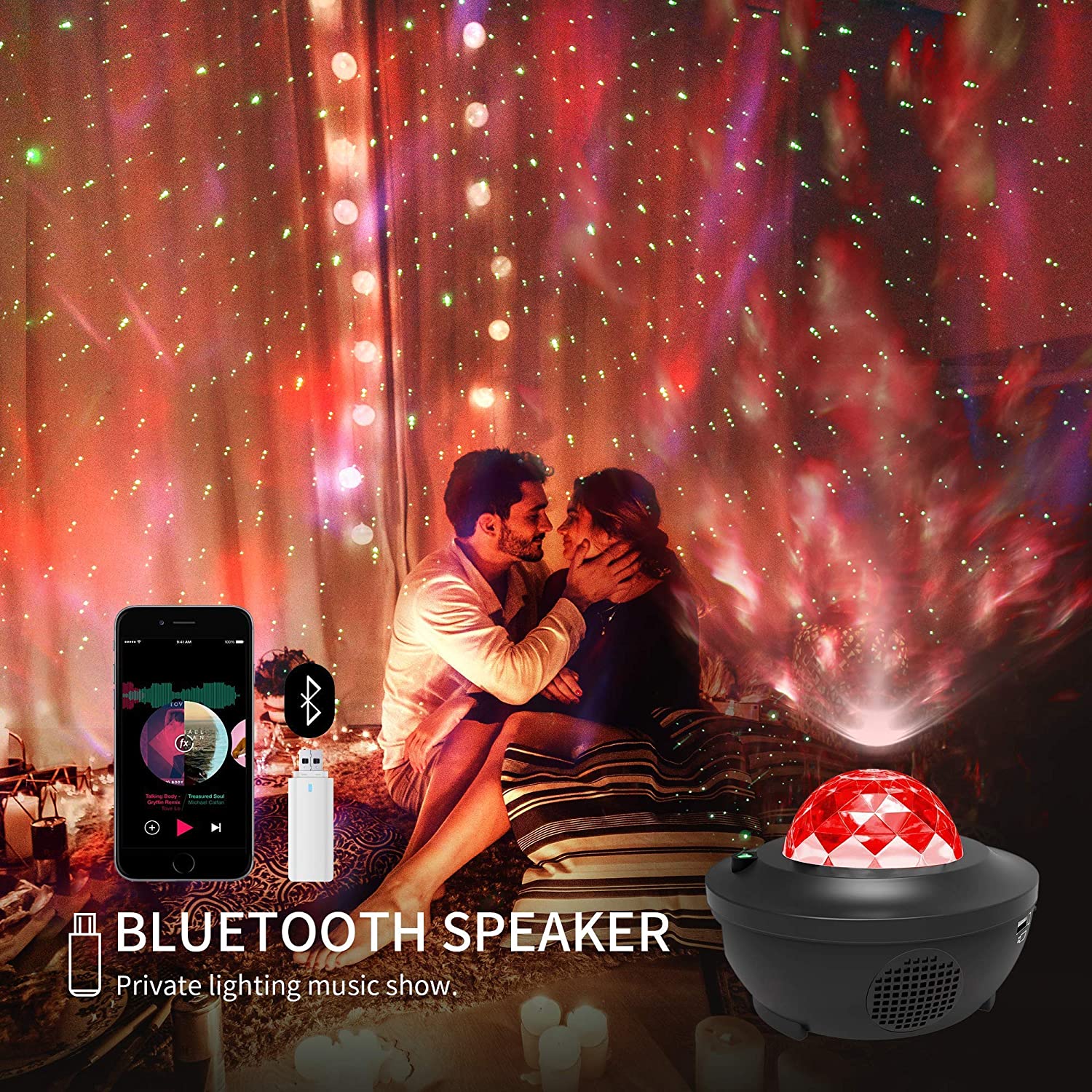 Galaxy Projector. Star Projector 3 in 1 Night Light Projector w/LED Cloud