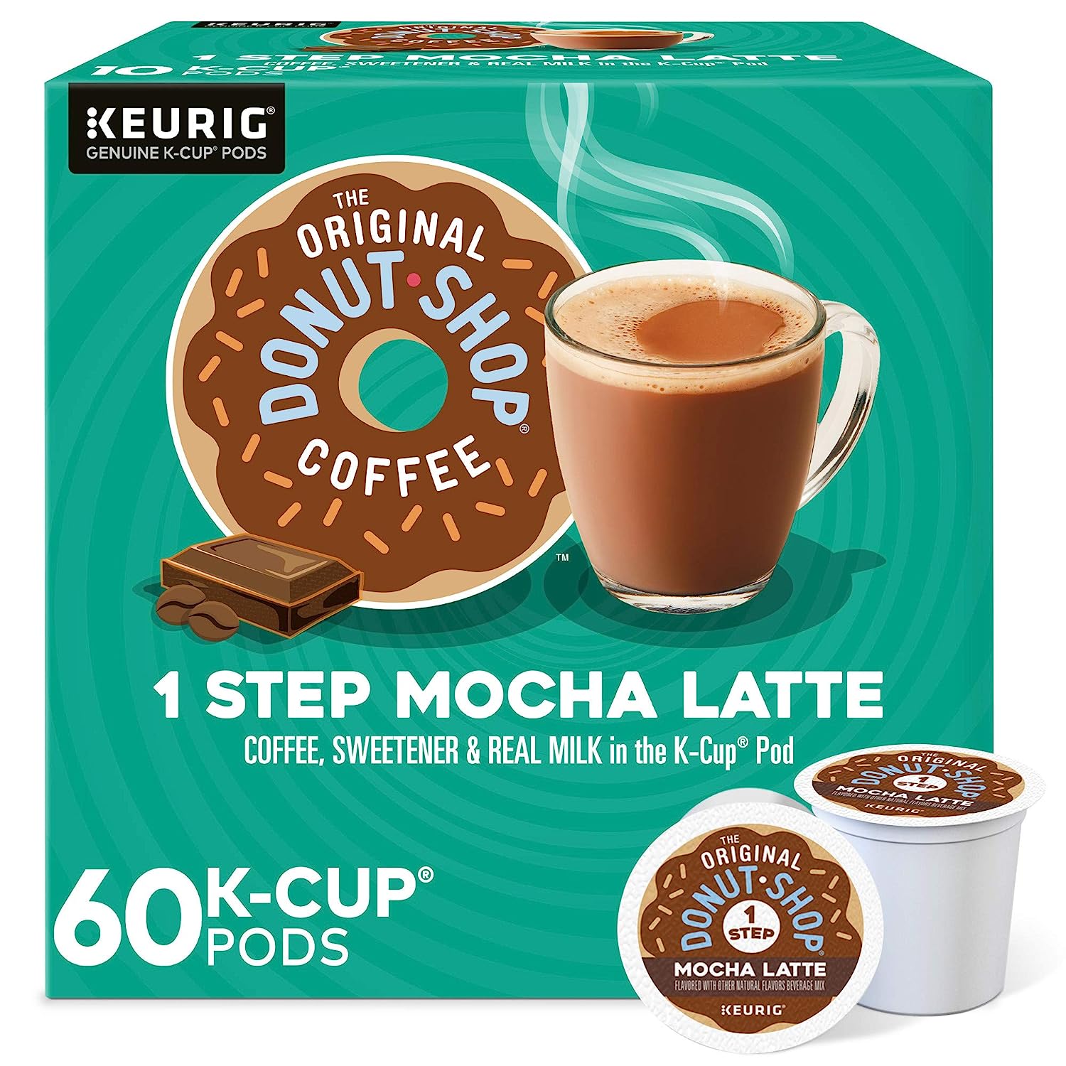 The Original Donut Shop Mocha Latte. Single Serve Coffee K-Cup Pod. Flavored Coffee. 60 Count