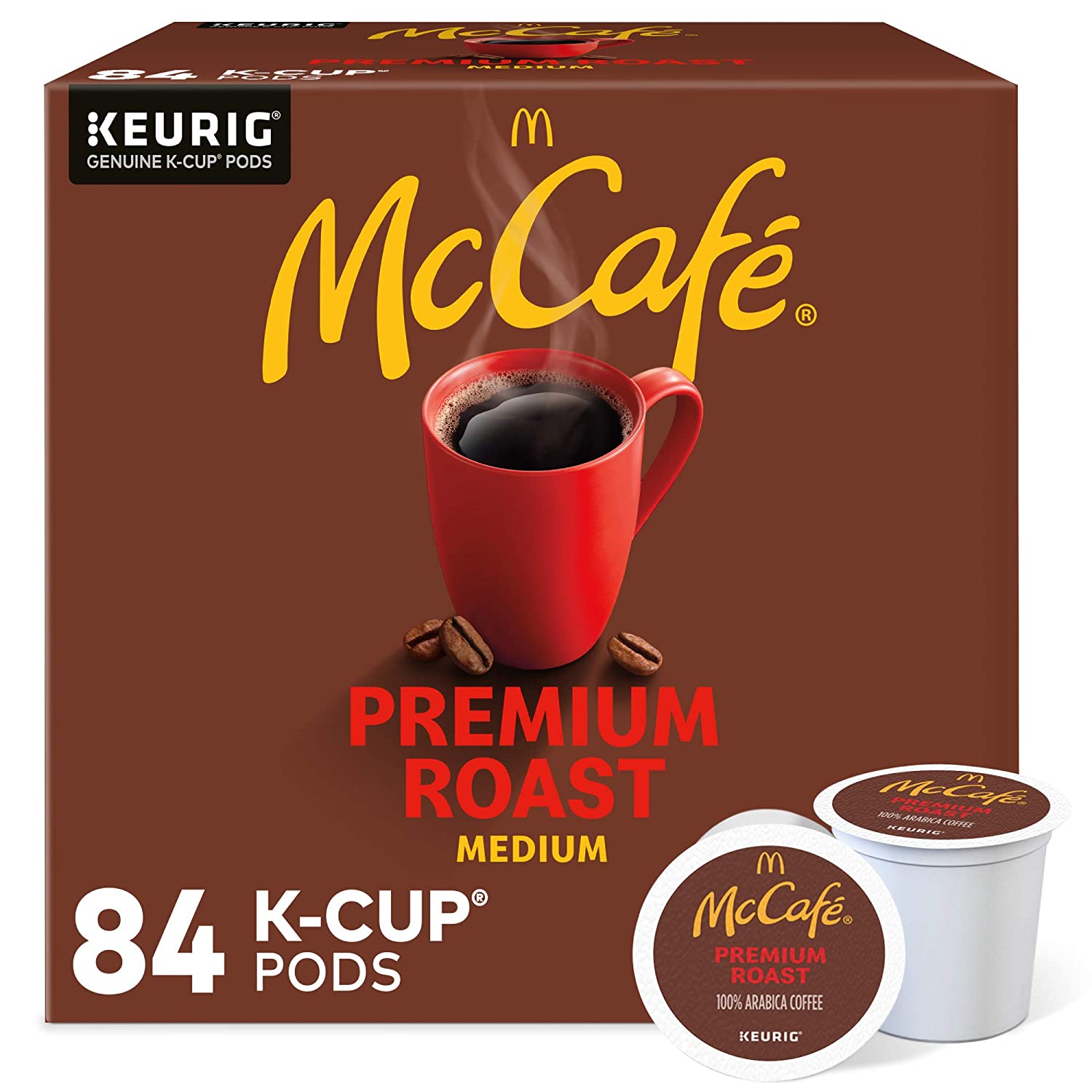 McCafe Premium Medium Roast K-Cup Coffee Pods. Premium Roast. 84 Count For Keurig Brewers