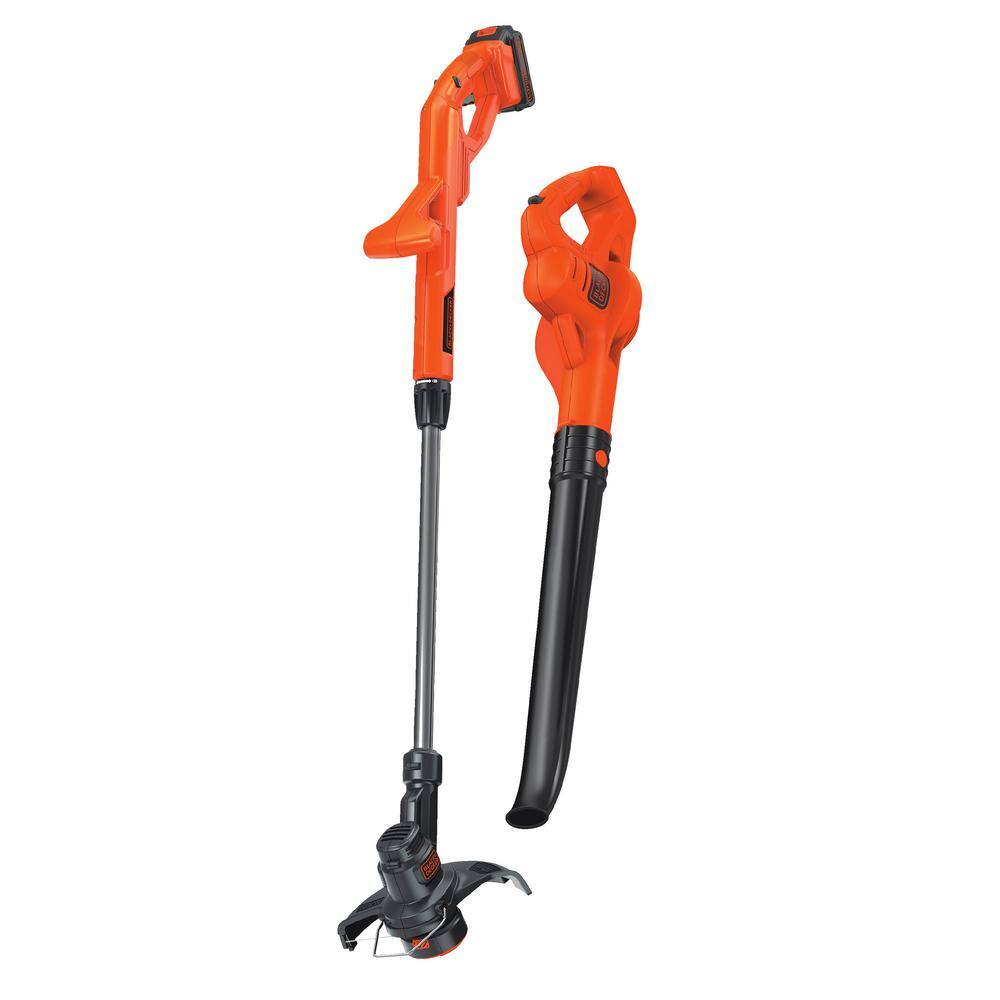 BLACK+DECKER LCC221 20V MAX Cordless Battery Powered String Trimmer & Leaf Blower Combo Kit with (1) 1.5 Ah Battery and Charger