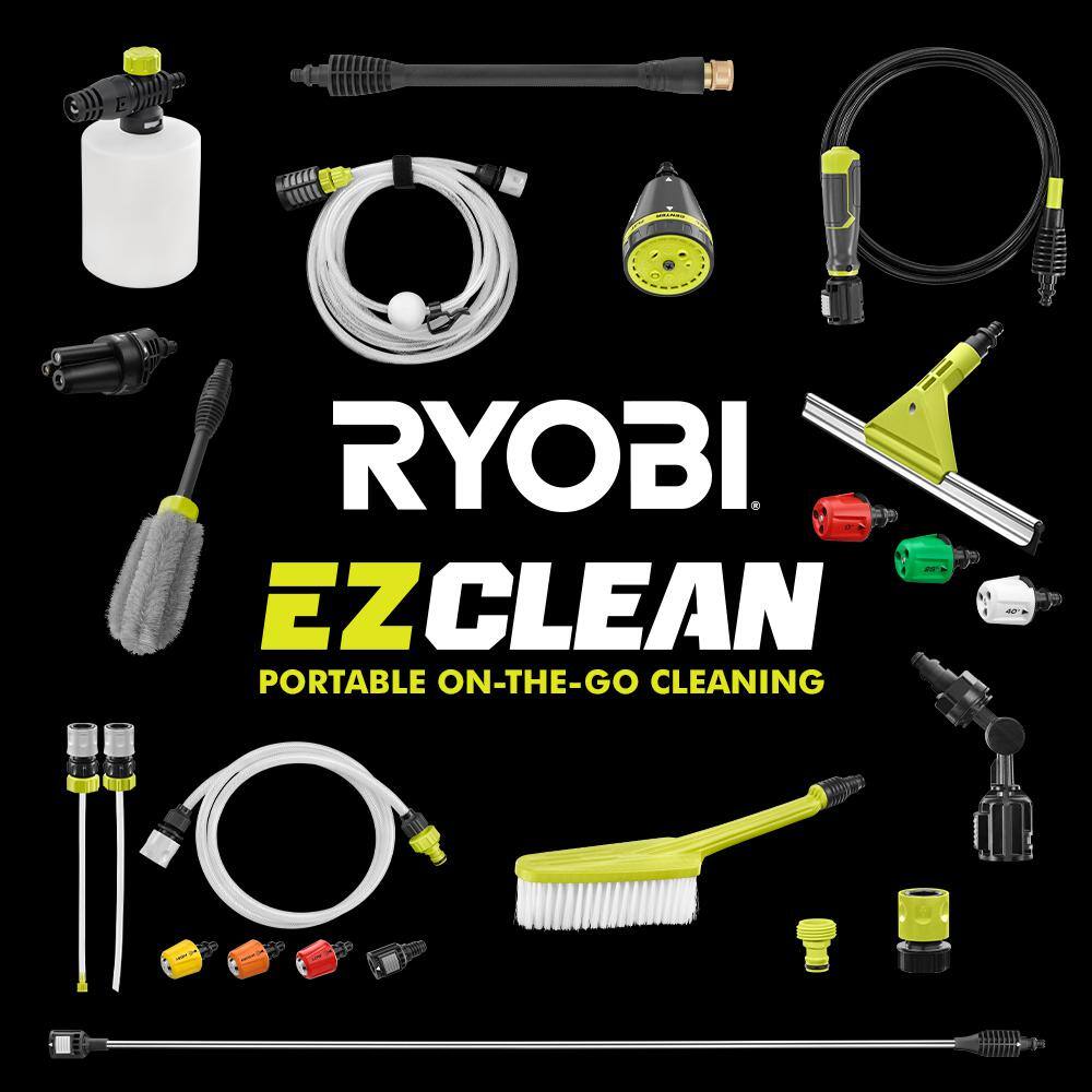 RYOBI RY124052KVNM 40-Volt HP Brushless EZClean 600 PSI 0.7 GPM Cold Water Power Cleaner with 2.0 Ah Battery and Charger