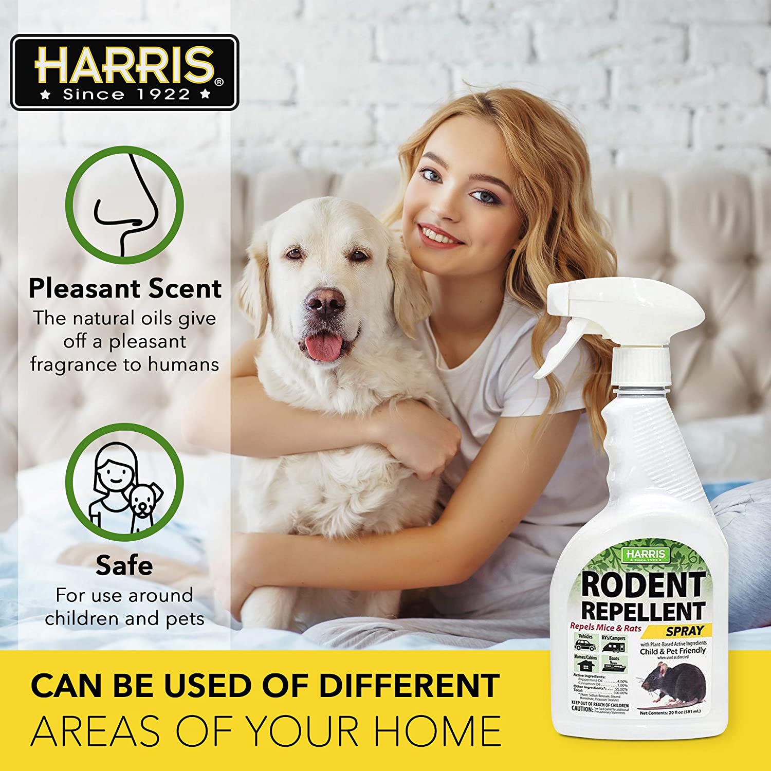 Harris Peppermint Oil Mice & Rodent Repellent Spray. 20oz