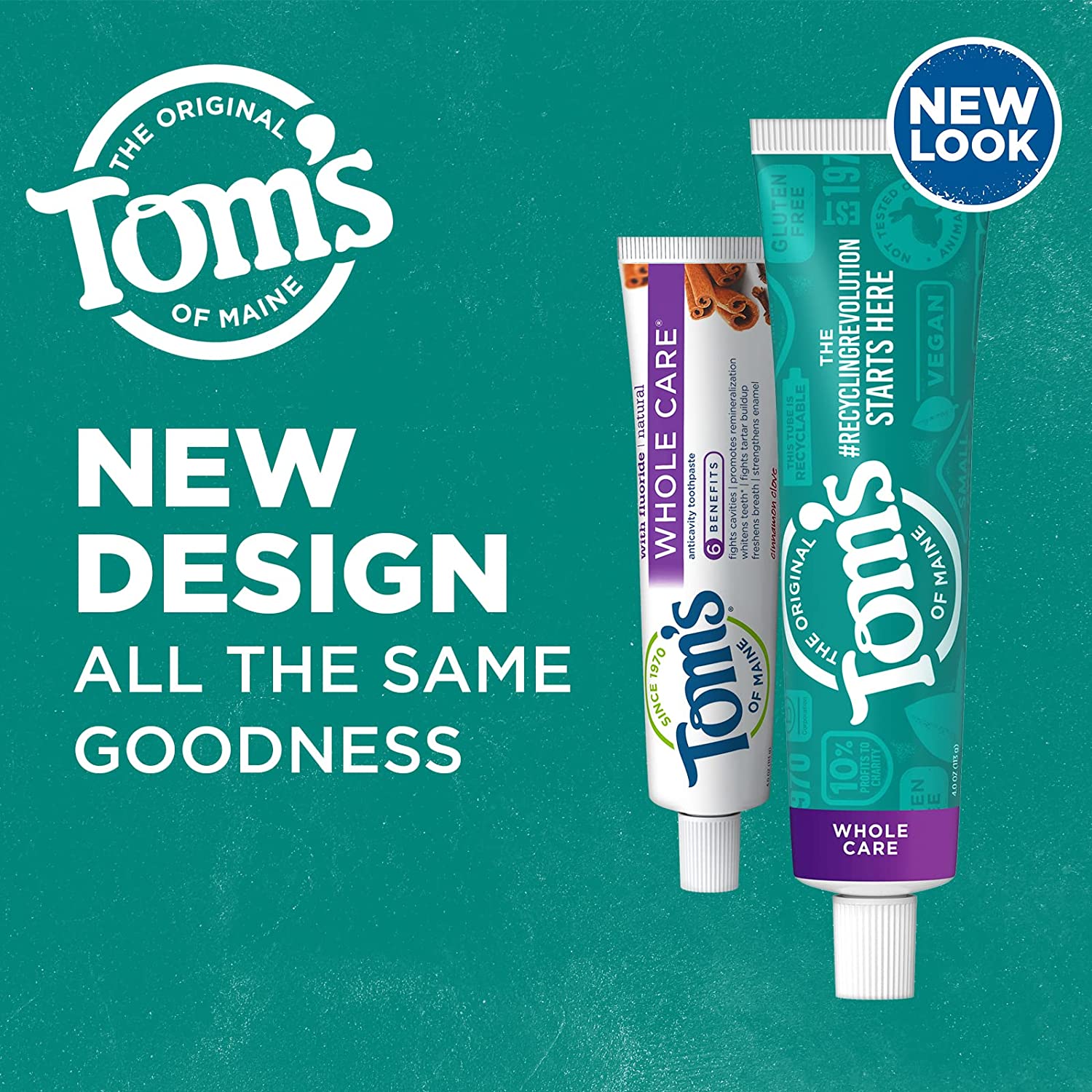 Tom-s of Maine Whole Care Natural Toothpaste with Fluoride. Cinnamon Clove
