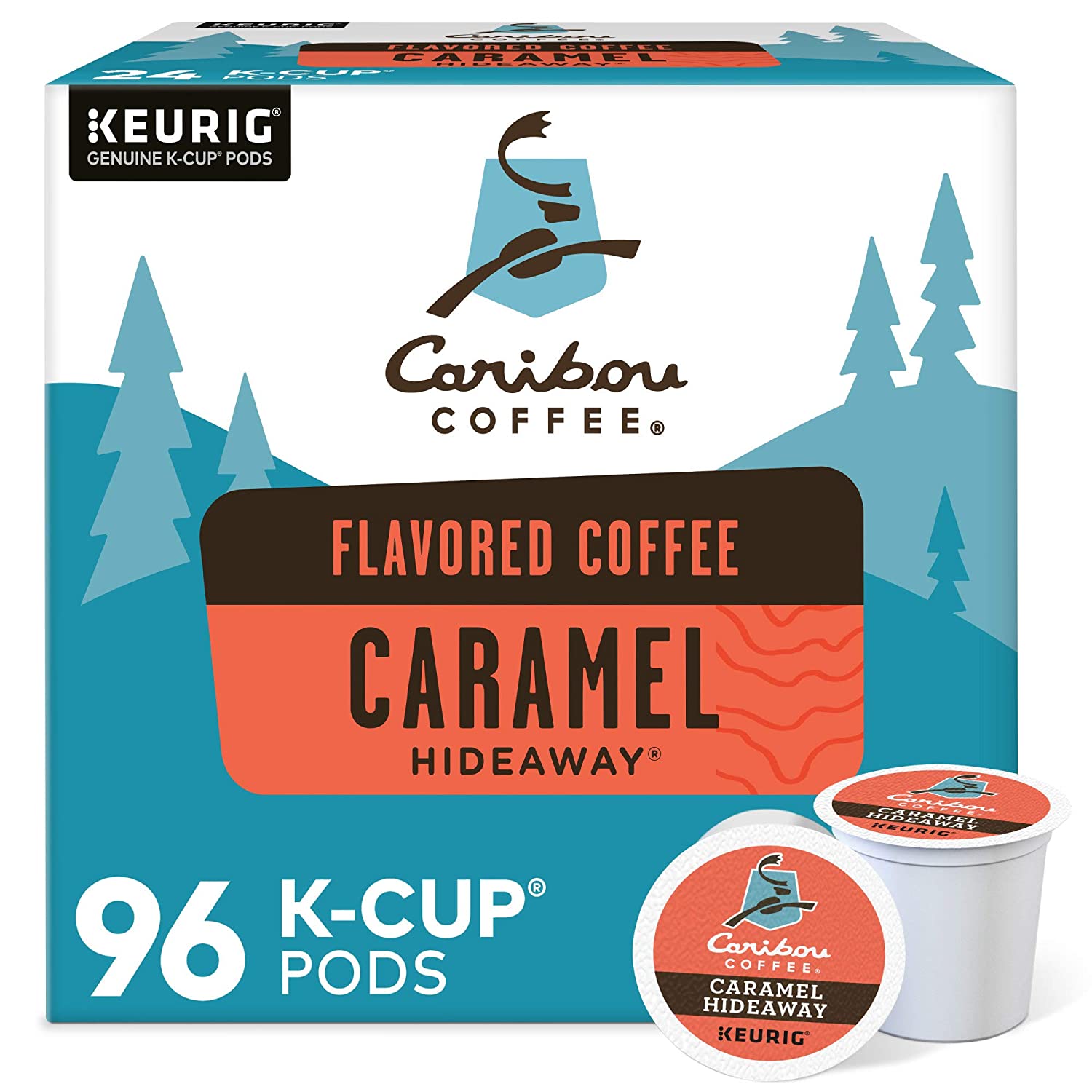 Caribou Coffee Caramel Hideaway Keurig Single-Serve K-Cup Pods. Flavored Coffee. 96 Count