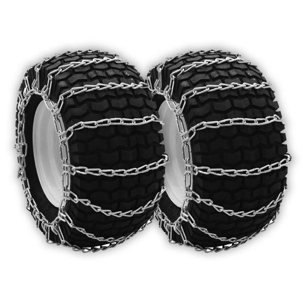 OAKTEN 33-0004A 16 in. x 6.5 in. x 8 in. Tire Chains. Replaces Cub Cadet MTD Troy Bilt and Other Models (Set of 2)