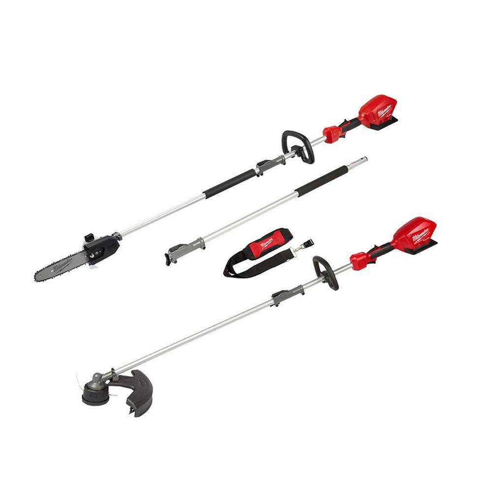 Milwaukee 2825-20PS-2825-20ST M18 FUEL 10 in. 18V Lithium-Ion Brushless Electric Cordless Pole Saw and M18 QUIK-LOK String Trimmer Combo Kit (2-Tool)