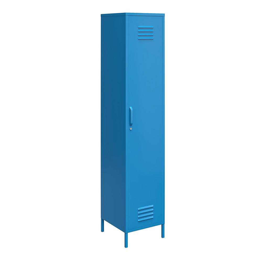 Novogratz 5244810COM Cache Single Metal Locker Storage Cabinet in Blue