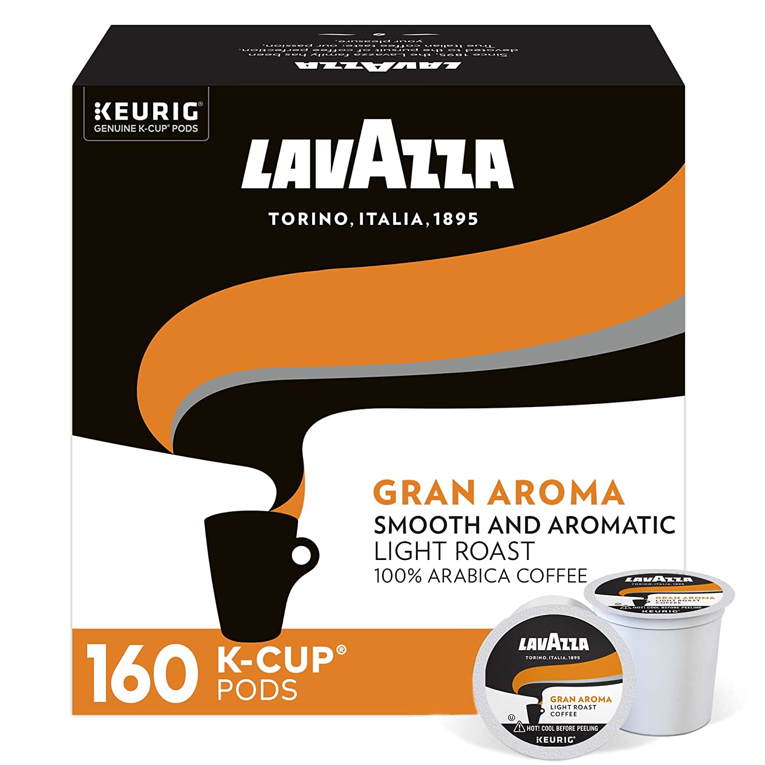Lavazza SingleServe Coffee KCups for Keurig Brewer. Gran Aroma. 160 Count. (Pack of 4)