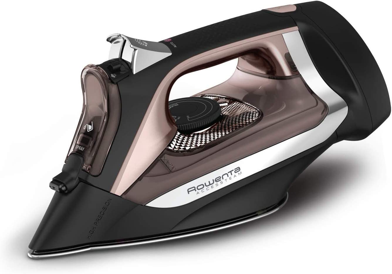 Rowenta DW2459 Access Steam Iron with Retractable Cord and Stainless Steel Soleplate. Black