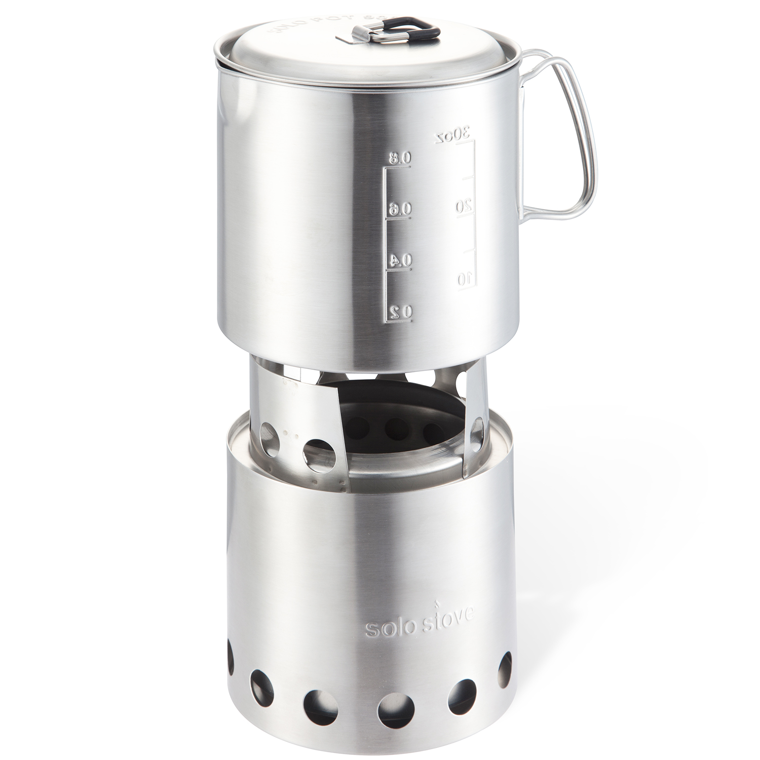 Solo Stove & Pot 900 Combo: Ultralight Wood Burning Backpacking Cook System. Lightweight Kitchen Kit for Backpacking. Camping. Survival. Burns Twigs. No Batteries or Liquid Fuel Gas Canister Required