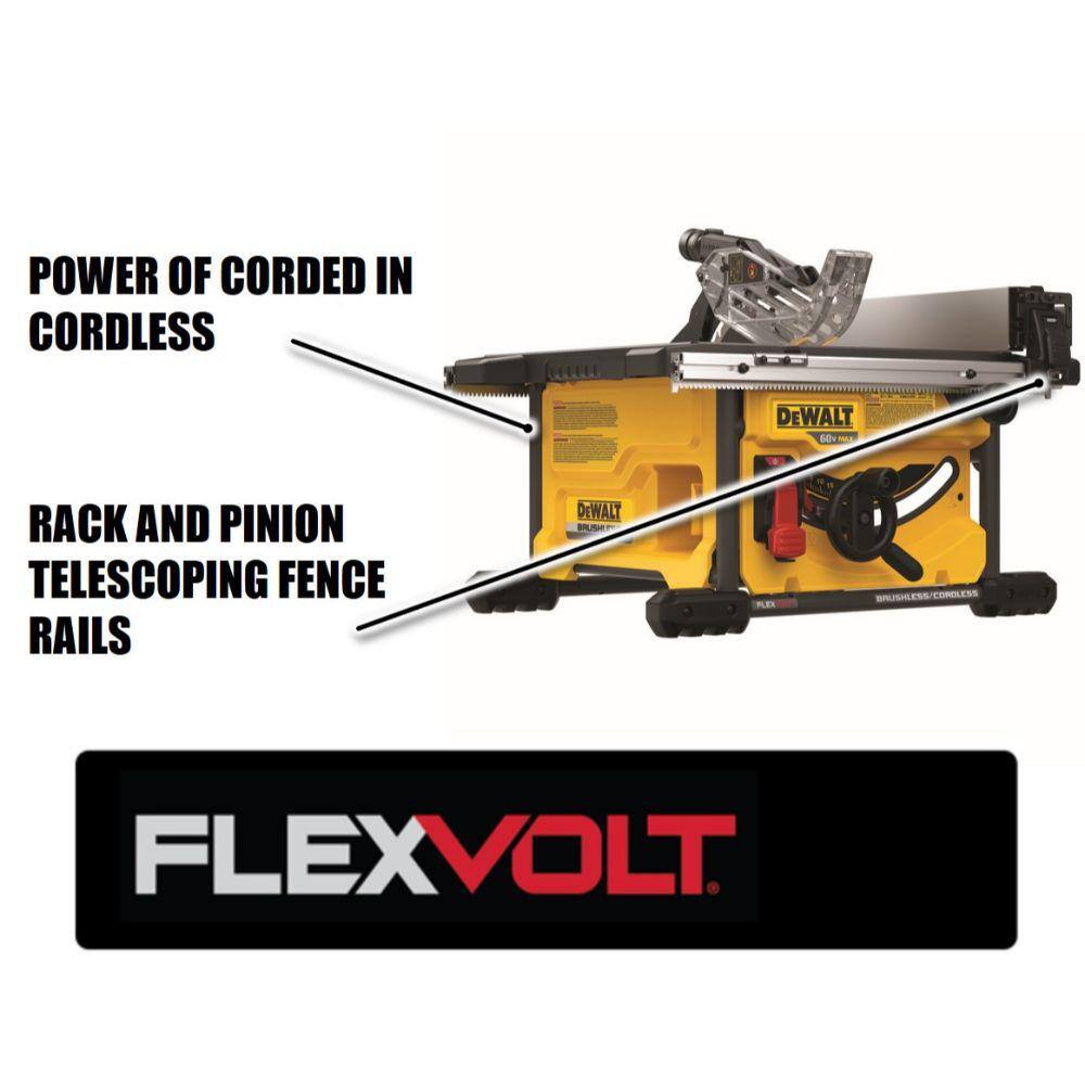 DEWALT DCS7485B FLEXVOLT 60V MAX Cordless Brushless 8-1/4 in. Table Saw Kit (Tool Only)