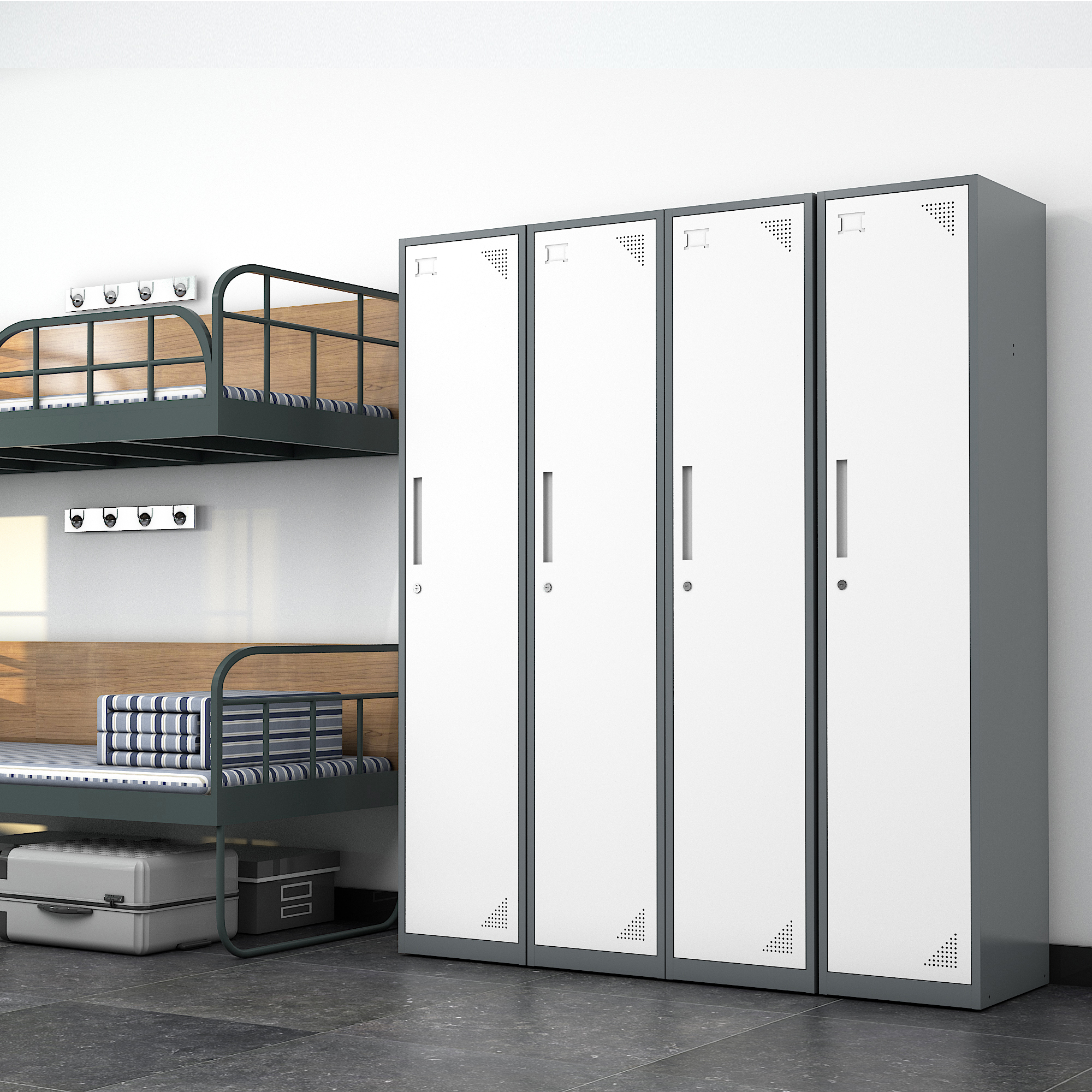 Fesbos Metal Locker 1 Lockable Door.71″ Tall Steel Storage Cabinet for School Office Gym Home Employees Staff Sundries Room