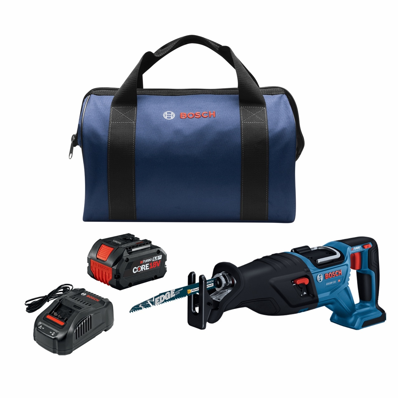 Bosch Core18V Variable Speed Brushless Cordless Reciprocating Saw (Charger Included and Battery Included)