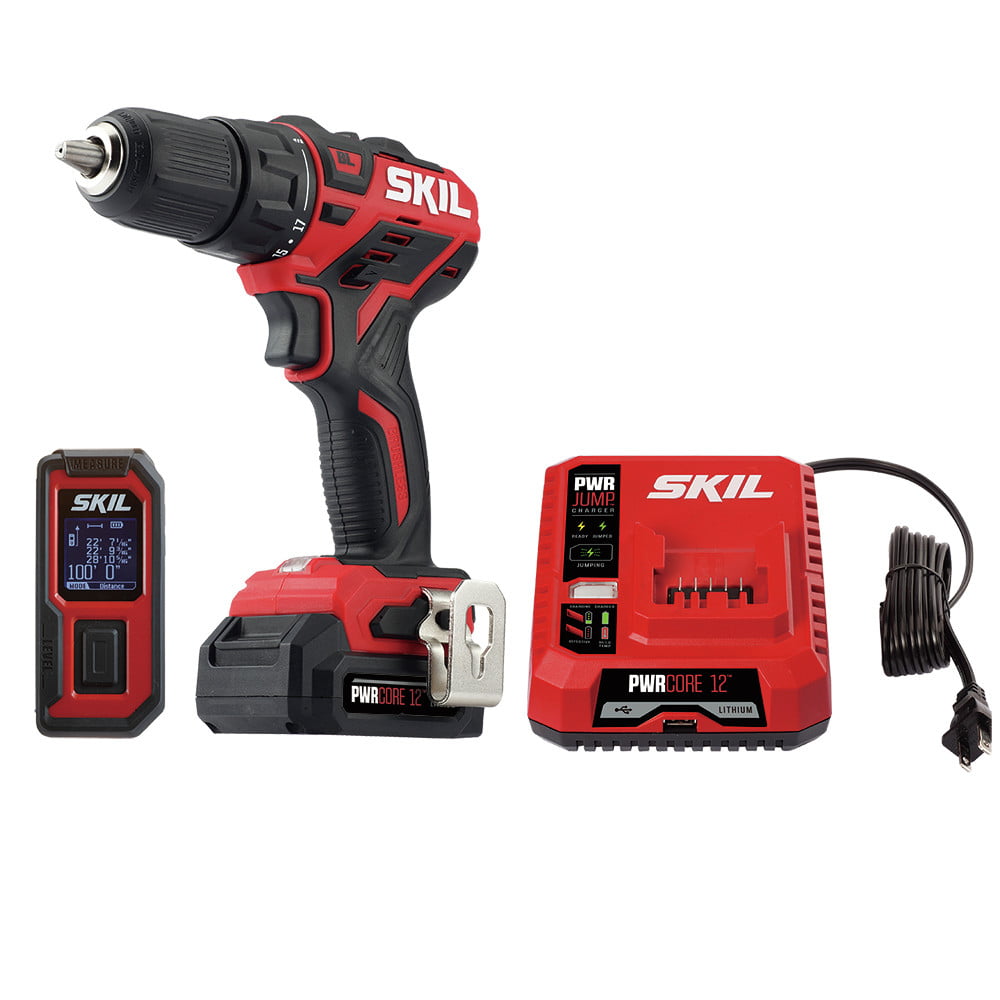 SKIL Brushless 12V 1/2-Inch Drill Driver & Laser Measurer Kit with Charger. CB737501