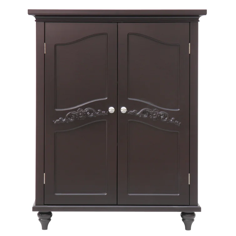 Charlton Home Ione Freestanding Bathroom Cabinet.  Dark Espresso