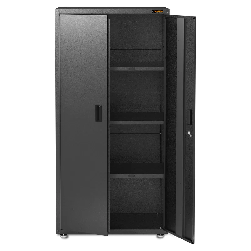 Gladiator GALG36KDESG Ready-to-Assemble Steel Freestanding Garage Cabinet in Hammered Granite (36 in. W x 72 in. H x 18 in. D)