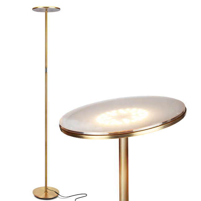 Brightech  63-in Antique Brass Torchiere Floor Lamp