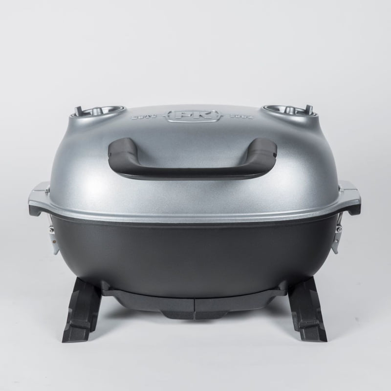 Portable Kitchen PK PKGO Charcoal Grill and Smoker Silver